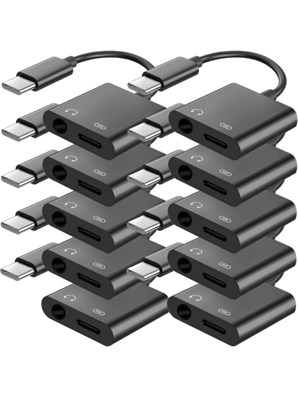 USB C to 3.5mm Headphone Jack and Charger Adapter, 2-in-1 Audio & Fast Charging